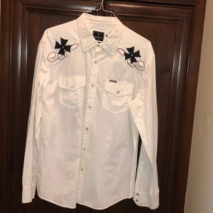 Men’s XL Marc Ecko Cut & Sew White Long Sleeve